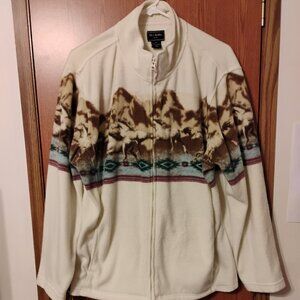 Bit & Bridle XL fleece jacket with pockets; has that warm & toasty feeling